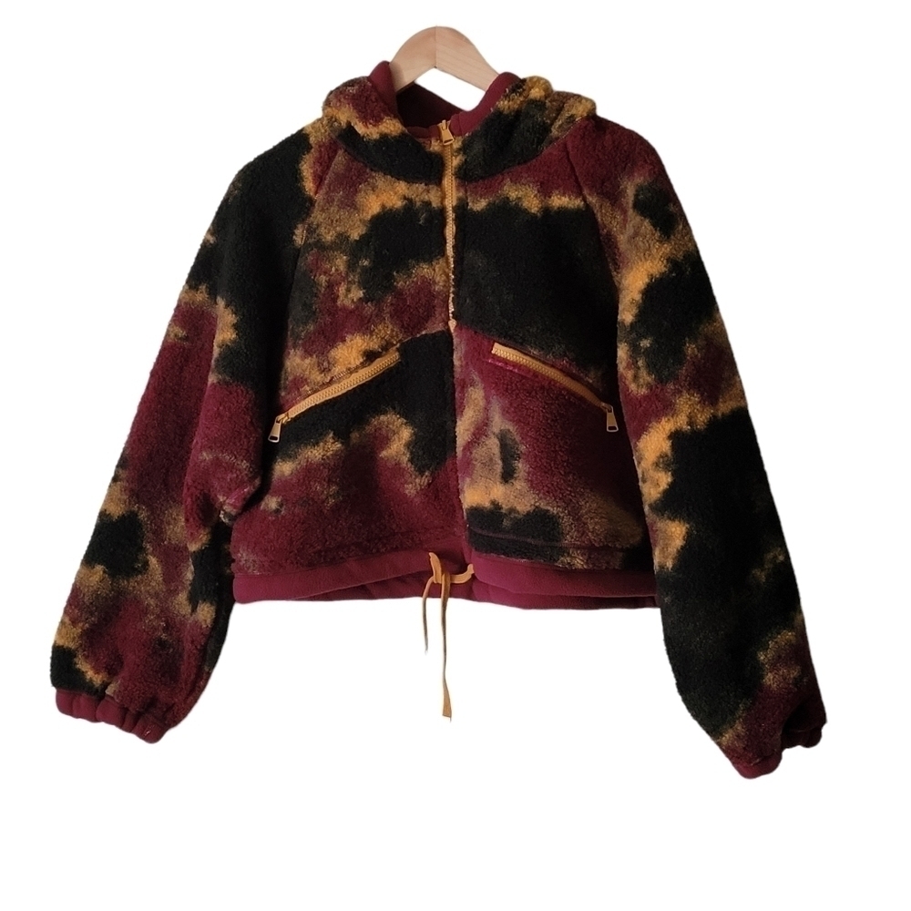 BP Nordstrom Tie Dye Fleece Hooded Coat M - Picture 7 of 12